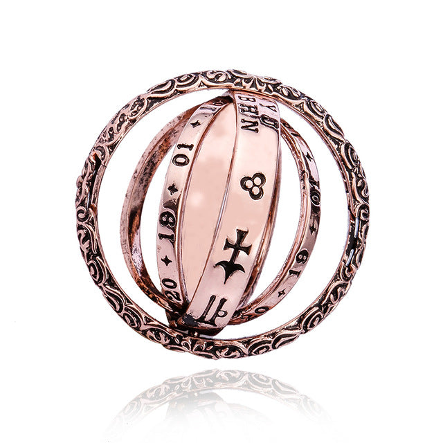 Morkopela Astronomical Sphere Ball Ring lover Complex Rotating Cosmic Rings Jewelry Gifts Couple Rings for Men Women