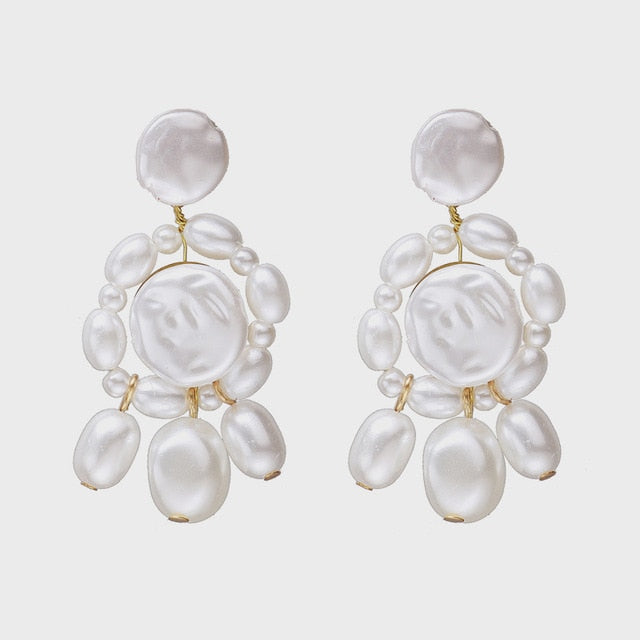 Ztech New Style Za  Resins Flower/Crystal/Beads Drop Earrings Women Long Big Statement Wholesale Factory Jewelry Ear Accessories