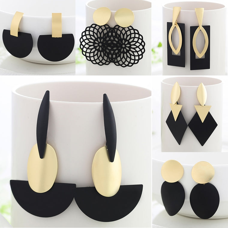 WYBU Geometric Drop Earring For Women Trangle Druzy Earring Bts Gothic Circle Earing Alli Express Jewellery Brincos Bijouterie