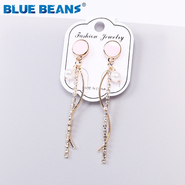 2020 Pearl  Earings for Women Drop Black Earrings Jewelry Fashion Small Earrings High Quality  Earing Pendientes New Women