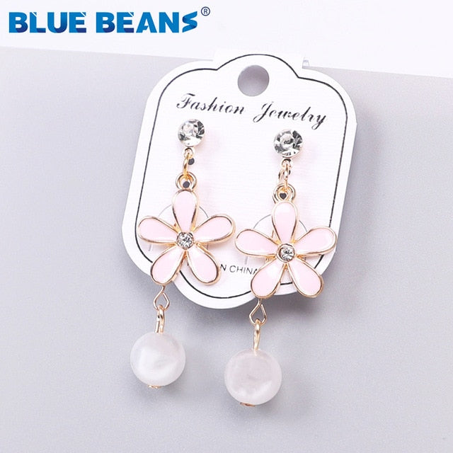 2020 Pearl  Earings for Women Drop Black Earrings Jewelry Fashion Small Earrings High Quality  Earing Pendientes New Women