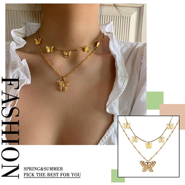 VKME boho Multi-layer necklace Party BIRTHDAY Wear Pearl Moon Coin Heart Shaped Cross Pendant for women necklace Jewellery