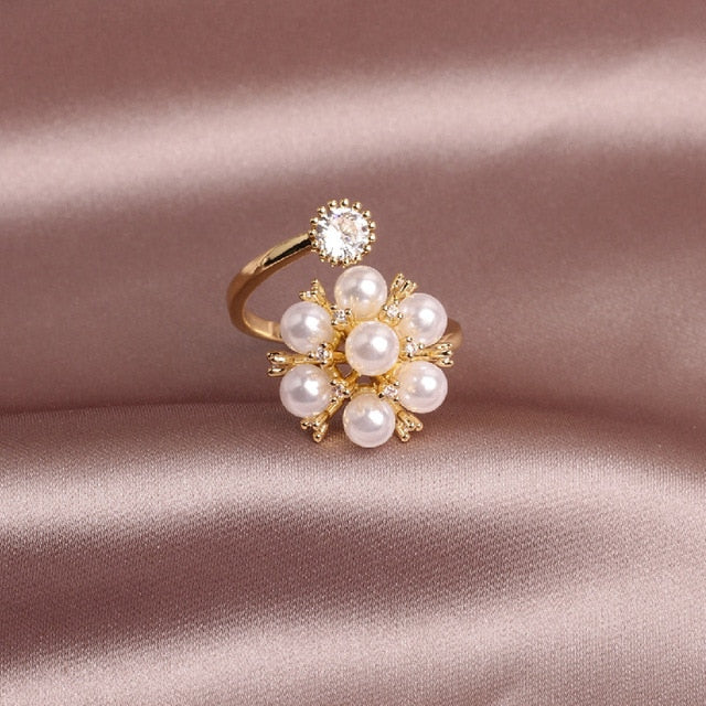 New design fashion jewelry opening high-grade copper inlaid zircon butterfly ring luxury shiny cocktail party ring for women