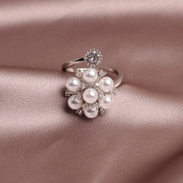 New design fashion jewelry opening high-grade copper inlaid zircon butterfly ring luxury shiny cocktail party ring for women