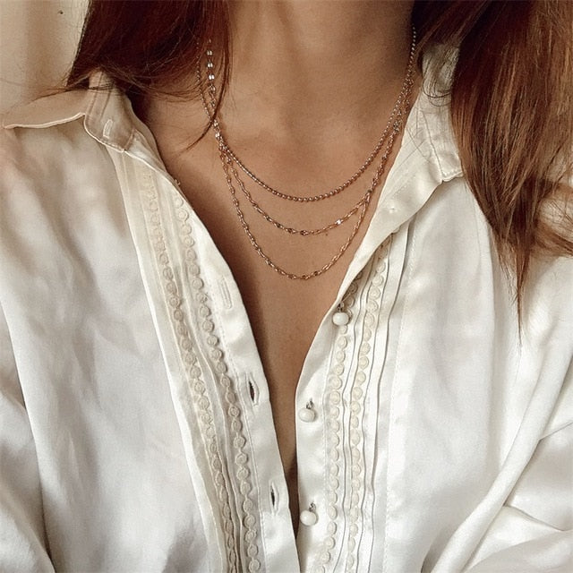 Bohemian Fashion Moon Circle Map Pendant Necklace for Women Jewelry Earth Choker Multilayer Bijoux Collares Mujer Collier Femme