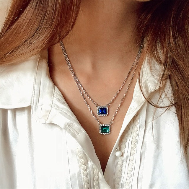Bohemian Fashion Moon Circle Map Pendant Necklace for Women Jewelry Earth Choker Multilayer Bijoux Collares Mujer Collier Femme