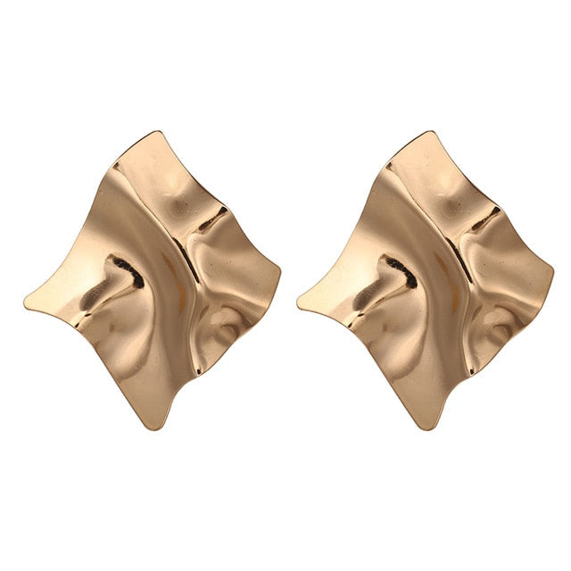 2019 nuevos pendientes de mujer de Color Metal Simple encanto hueco geométrico colgante pendientes adecuado para el regalo de amante de la joyería de invierno