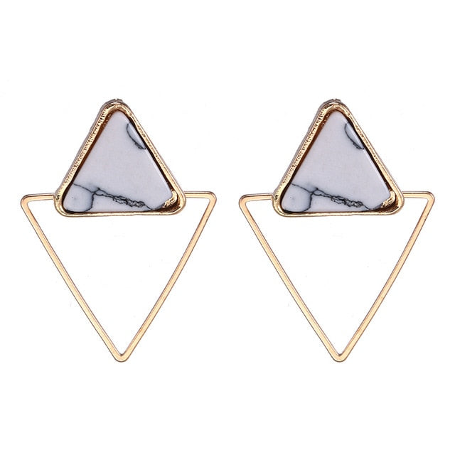 2019 nuevos pendientes de mujer de Color Metal Simple encanto hueco geométrico colgante pendientes adecuado para el regalo de amante de la joyería de invierno