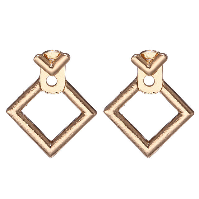 2019 nuevos pendientes de mujer de Color Metal Simple encanto hueco geométrico colgante pendientes adecuado para el regalo de amante de la joyería de invierno