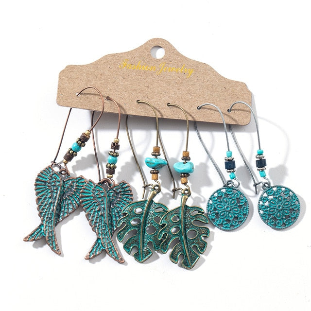 Multiple Boho Ethnic Dangle Drop Earrings for Women Female Fashion 2019 Women's Earrings Sets Ornament Charm Jewelry Accessories