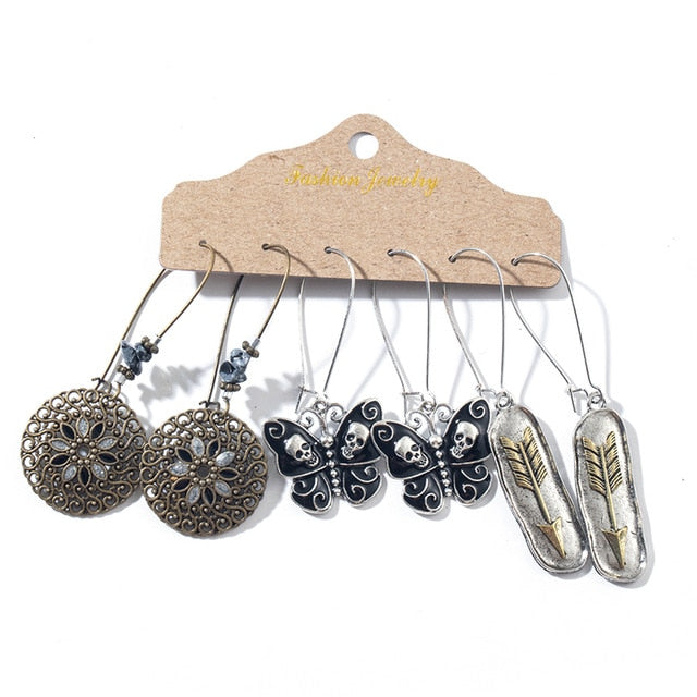 Multiple Boho Ethnic Dangle Drop Earrings for Women Female Fashion 2019 Women's Earrings Sets Ornament Charm Jewelry Accessories