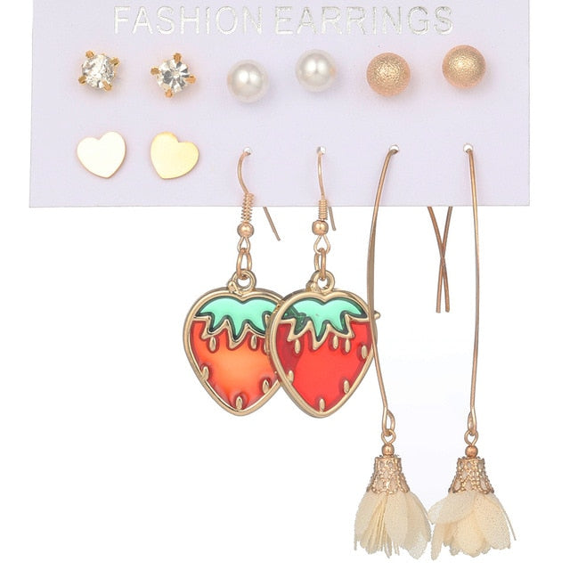 Multiple Boho Ethnic Dangle Drop Earrings for Women Female Fashion 2019 Women's Earrings Sets Ornament Charm Jewelry Accessories