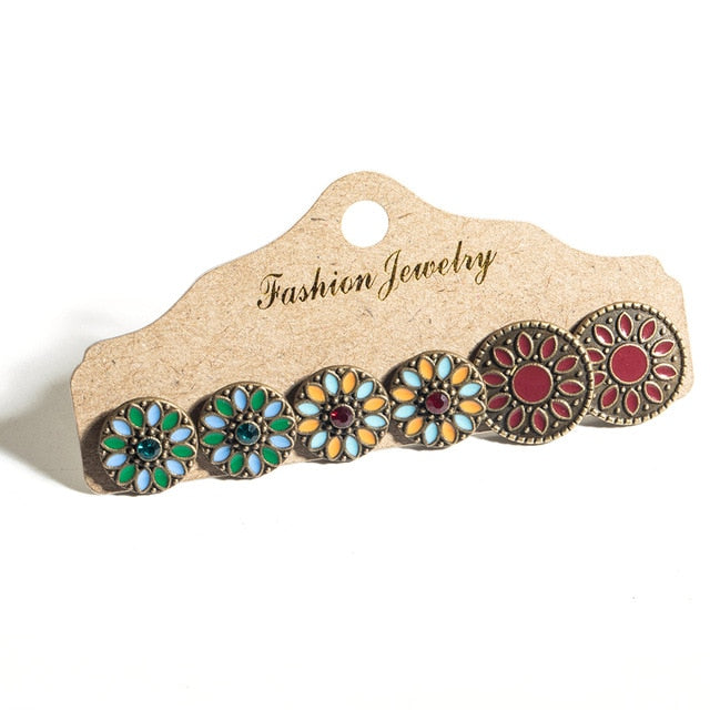 Multiple Boho Ethnic Dangle Drop Earrings for Women Female Fashion 2019 Women's Earrings Sets Ornament Charm Jewelry Accessories
