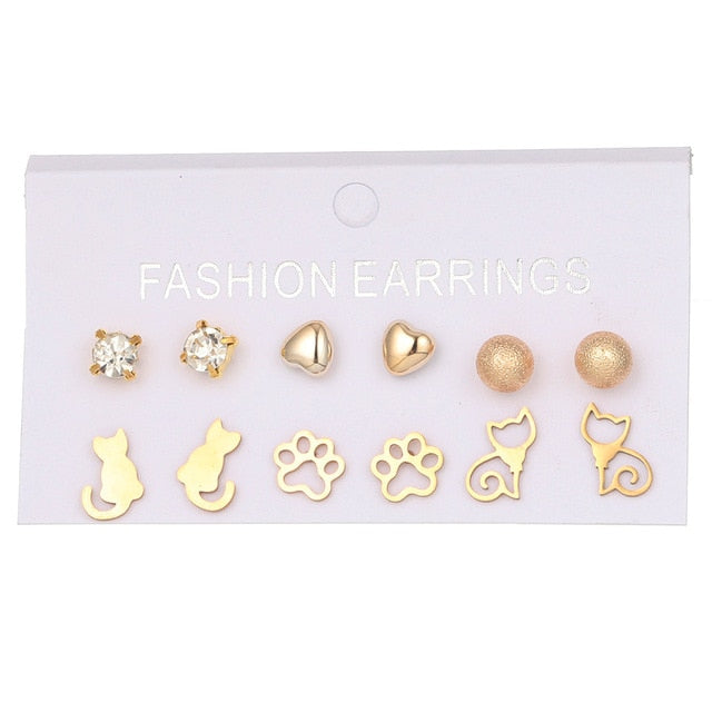 Multiple Boho Ethnic Dangle Drop Earrings for Women Female Fashion 2019 Women's Earrings Sets Ornament Charm Jewelry Accessories