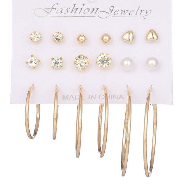 Multiple Boho Ethnic Dangle Drop Earrings for Women Female Fashion 2019 Women's Earrings Sets Ornament Charm Jewelry Accessories