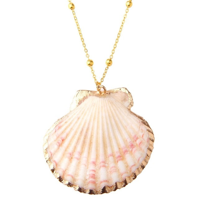 2019 Boho conque coquille Collier mer plage coquille pendentif Collier pour femmes Collier Femme coquille Cowrie été bijoux bohème