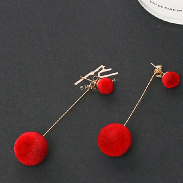 Pendientes coreanos de Circulo de diamantes de imitación geométrico asimétrico de pendiente largo a la moda nuevos pendientes de acrílico para mujer regalo fiesta boda
